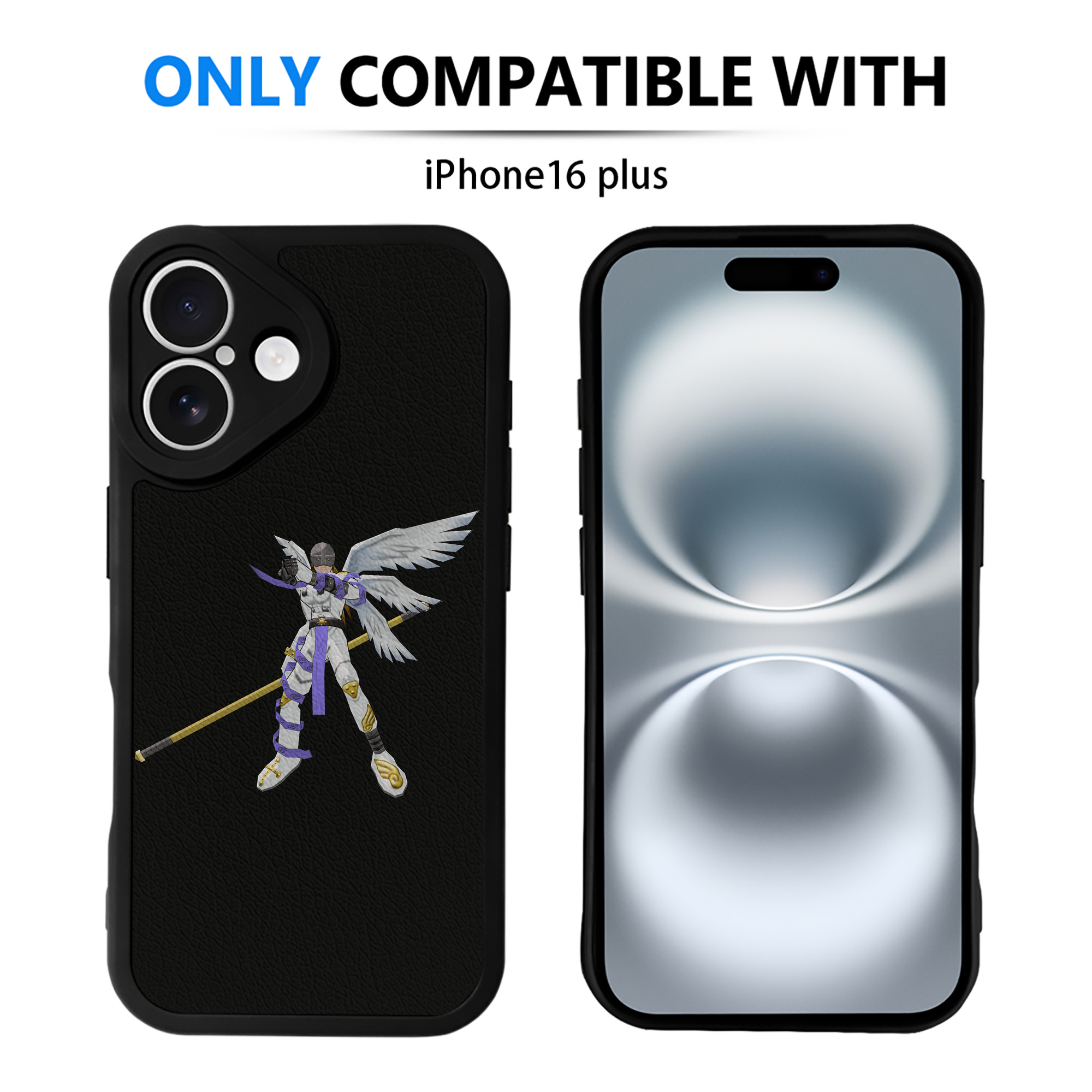 （画像用） Digimon デジタルモンスター/デジモン 【iPhone 16シリーズ対応】シリコンスマホケース（レザー調） 材質：シリコン
